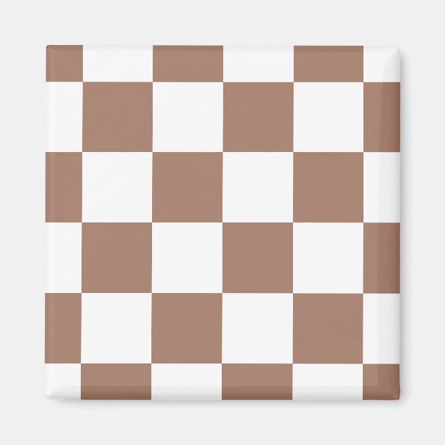 Imán Patrón controlado en blanco y mousse de mocha (Frente)