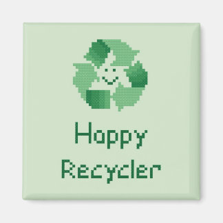 Imán Patrón de ajuste cruzado del reciclador feliz