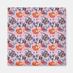 Imán Patrón de animales acuáticos vida submarina en l