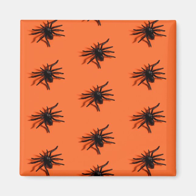 Imán Patrón de araña de Halloween (Frente)