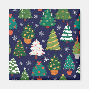 Imán patrón de árbol de Navidad