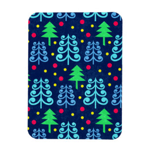 Imán Patrón de árboles de Navidad