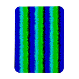 Imán Patrón de arco iris 3D abstracto de azul verde