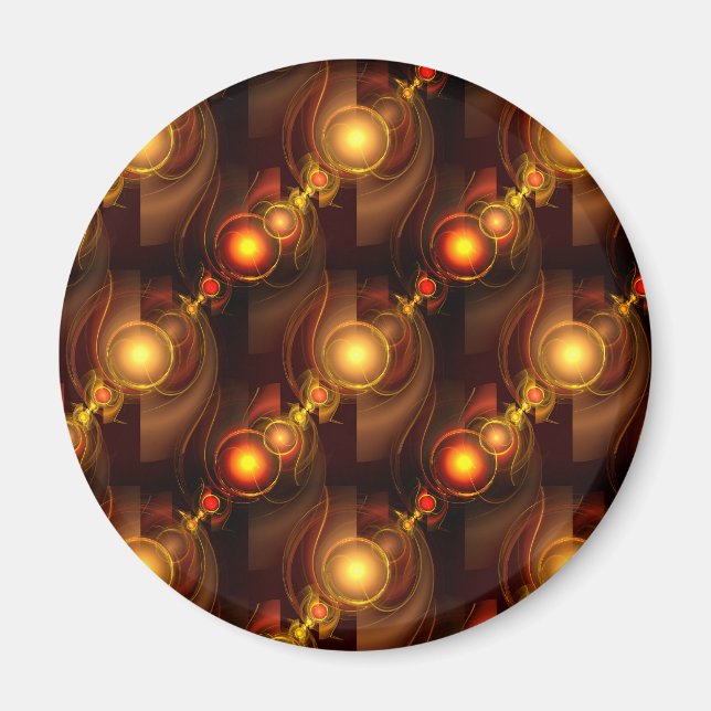 Imán Patrón de arte abstracto boho elegante moderno dor (Frente)