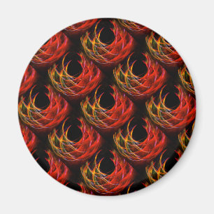 Imán Patrón de Arte Abstracto Elegante Boho Moderno Lin