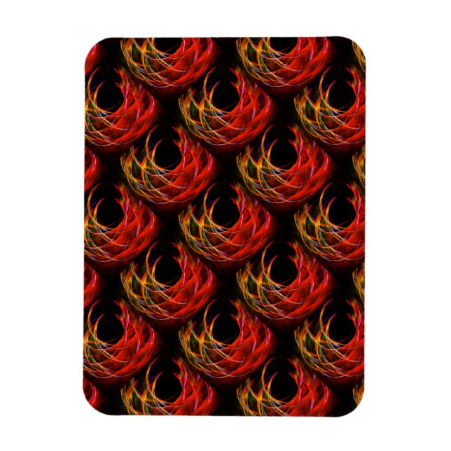 Imán Patrón de Arte Abstracto Elegante Boho Moderno Lin (Vertical)