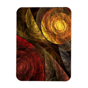 Imán Patrón de Arte Abstracto Floral Moderno de Flor So