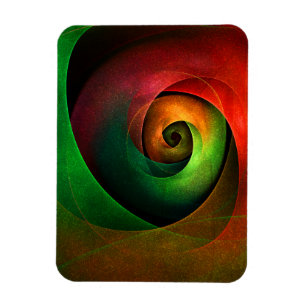 Imán Patrón de arte abstracto moderno de floración verd