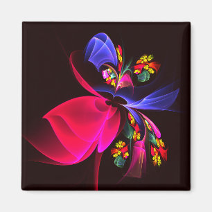Imán Patrón de arte de resumen floral colorido moderno 
