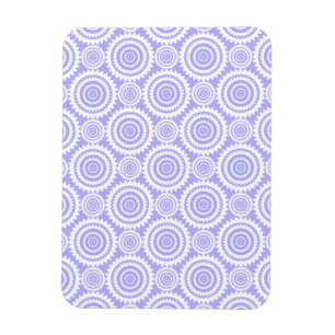 Imán Patrón de Arte Geométrico Azul Periwinkle Pastel
