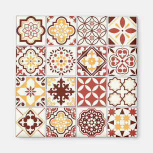 Imán Patrón de azulejos de cerámica