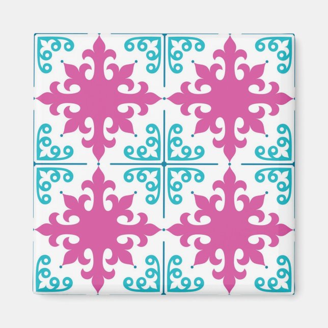 Imán Patrón de azulejos de cerámica (Frente)