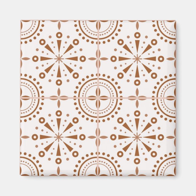 Imán Patrón de azulejos de cerámica (Frente)