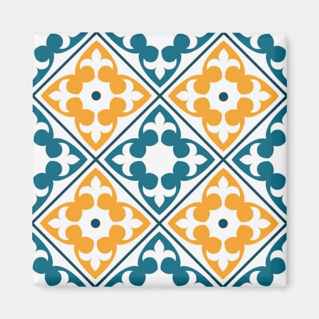 Imán Patrón de azulejos de cerámica (Frente)