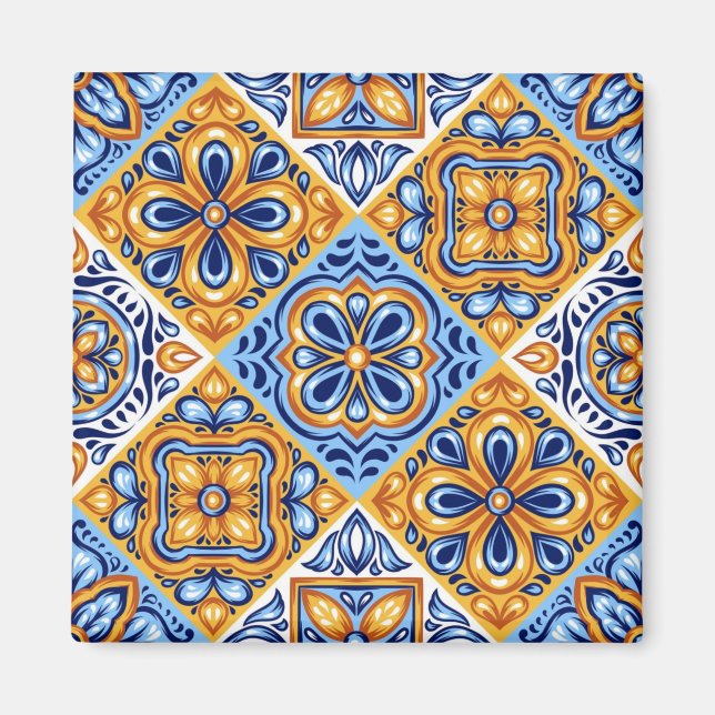 Imán Patrón de azulejos de cerámica (Frente)