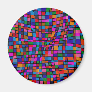 Imán Patrón de baldosas de mosaico coloridas