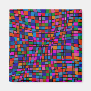 Imán Patrón de baldosas de mosaico coloridas