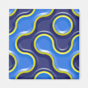 Imán Patrón de blobs azul