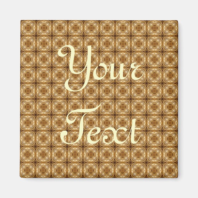 Imán Patrón de brillo dorado (Frente)