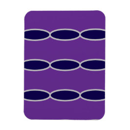 Imán Patrón de cadena púrpura Oval