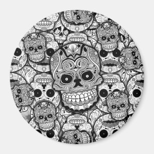Imán Patrón de calaveras azucareras