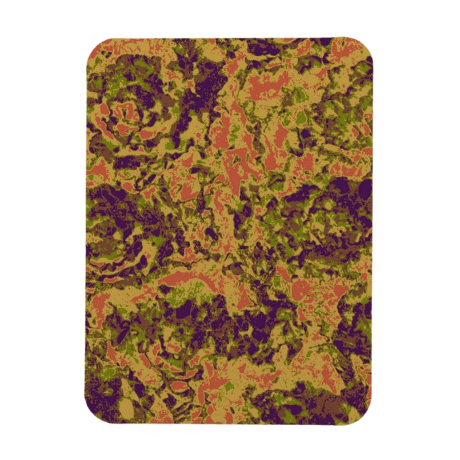Imán Patrón de camuflaje de flores vibrantes (Vertical)