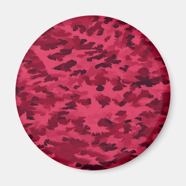 Imán Patrón de Camuflaje Rojo Rubor (Frente)
