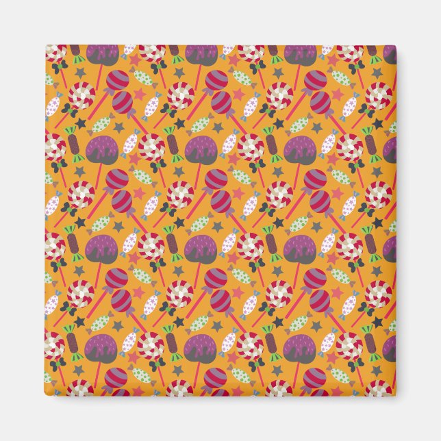 Imán Patrón de caramelos | Patrón de las lolias | lango (Frente)