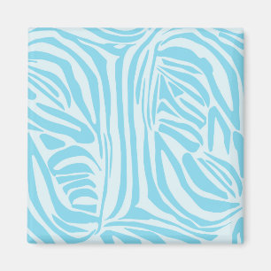 Imán Patrón de cebra azul