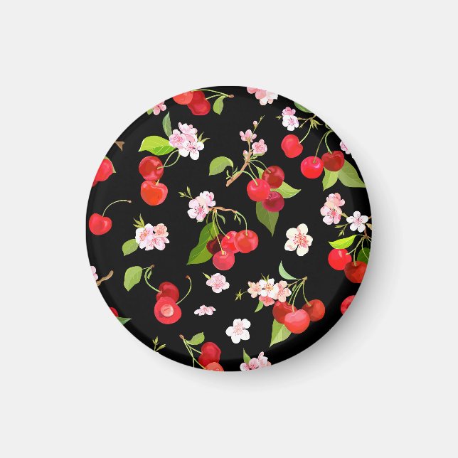 Imán Patrón de cerezas 2 (Frente)