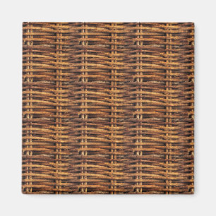 Imán Patrón de cesta de mimbre