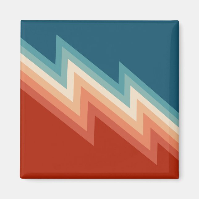 Imán Patrón de chevron de estilo retro (Frente)