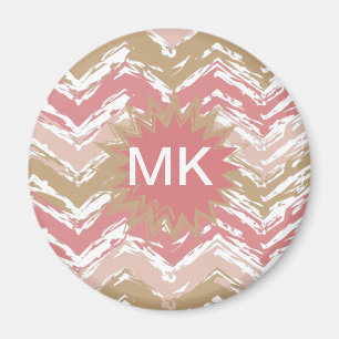 Imán Patrón de Chevron de ZigZag con especias corales