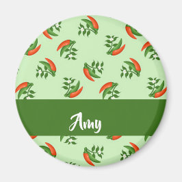 Imán Patrón de chile rojo y verde