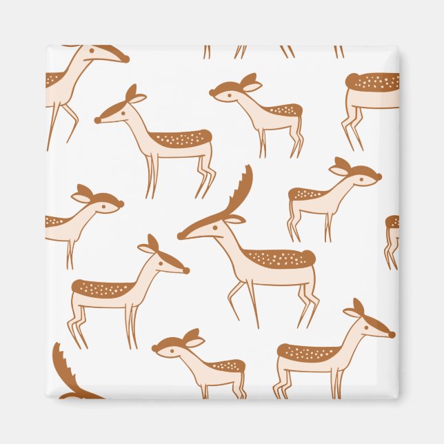 Imán Patrón de ciervos Diseño de animales (Frente)