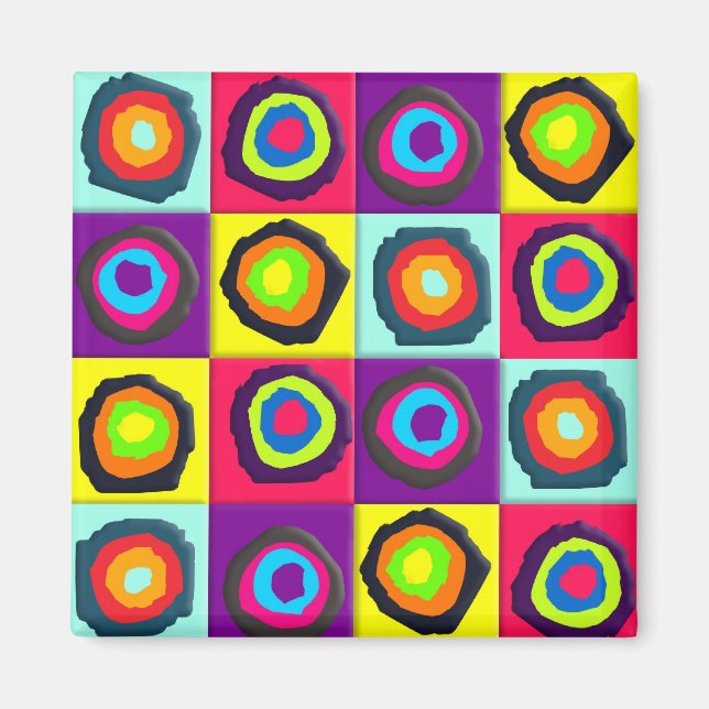 Imán patrón de círculos (Frente)