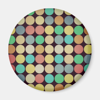 Imán Patrón de círculos multicolores retro