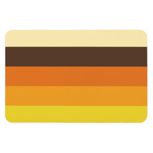 Imán Patrón de Color a Rayas Retro de los 70