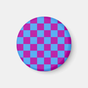 Imán Patrón de comprobación de color azul púrpura