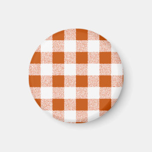 Imán Patrón de comprobación de Gingham de Brown