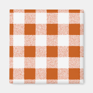 Imán Patrón de comprobación de Gingham de Brown