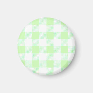 Imán Patrón de comprobación de Gingham verde claro