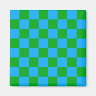 Imán Patrón de comprobación verde azul