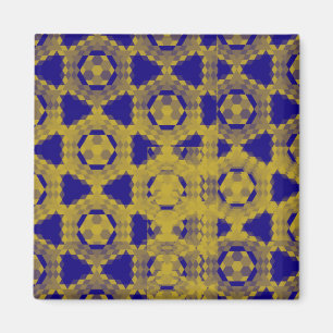 Imán Patrón de contraste azul y amarillo