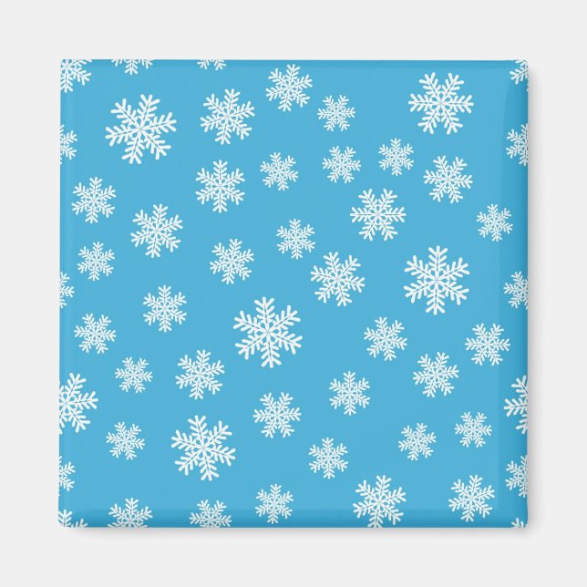 Imán Patrón de copo de nieve (Frente)