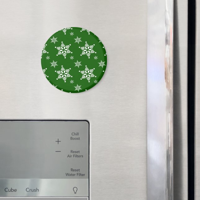 Imán Patrón de copos de nieve, copos de nieve blancos,  (In situ (nevera))