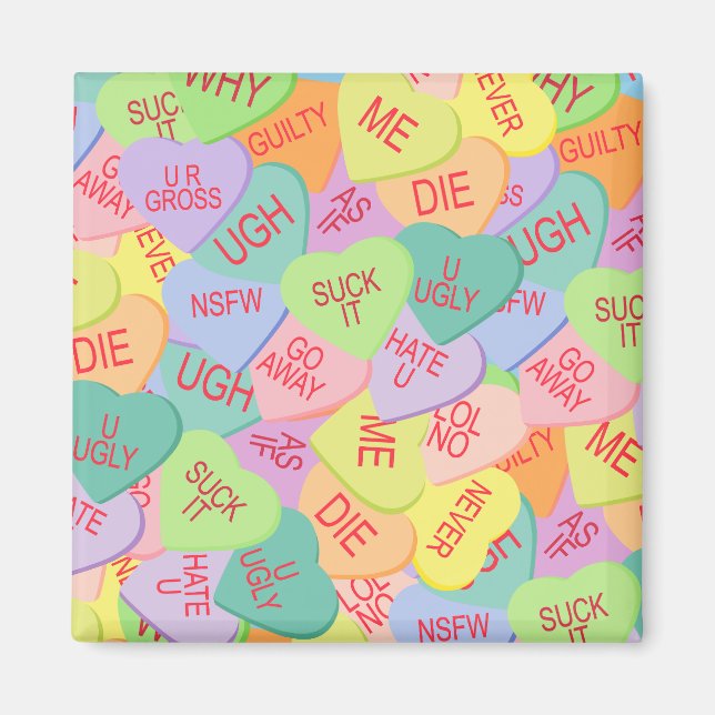 Imán Patrón de Corazones de Vela - SFW (Frente)