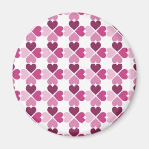 Imán Patrón de corazones rosados