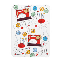 Imán Patrón de costura dibujado a mano