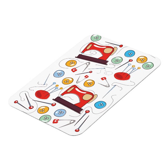 Imán Patrón de costura dibujado a mano (Lado Izquierdo)